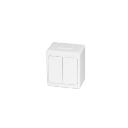 BETA surface switch 1+1 surface white IP44