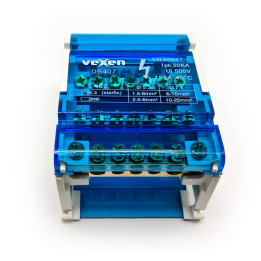 Jaotusplokk 4x7, 125A/500V