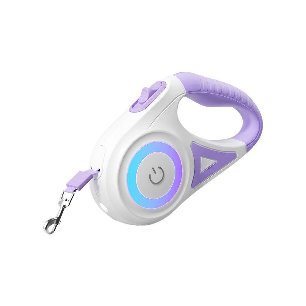 Rojeco Dog automaattinen talutushihna LED 5 m (violetti)