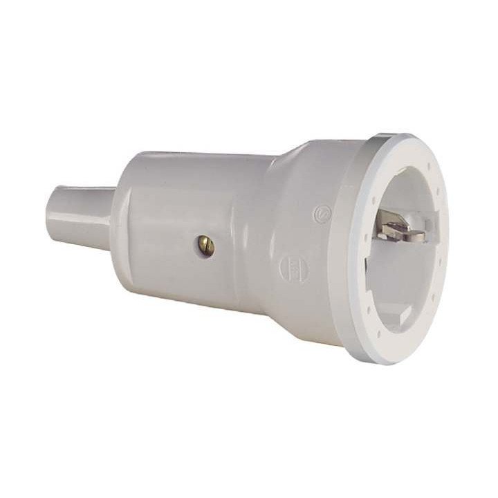 SCHUKO PVC connector Mini, white