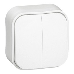 2 gang one-way switch Forix- surface mounting - IP 2X - 10 AX - 250 V - white