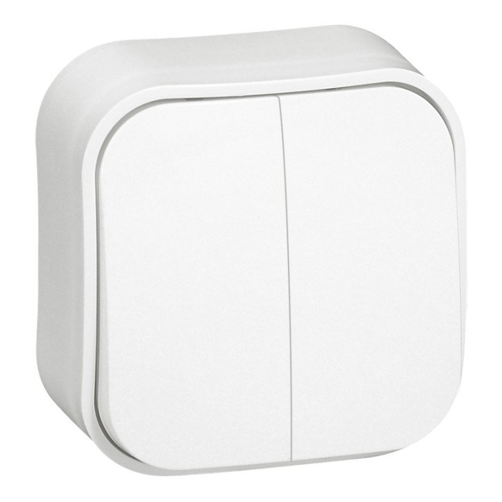 2 gang one-way switch Forix- surface mounting - IP 2X - 10 AX - 250 V - white