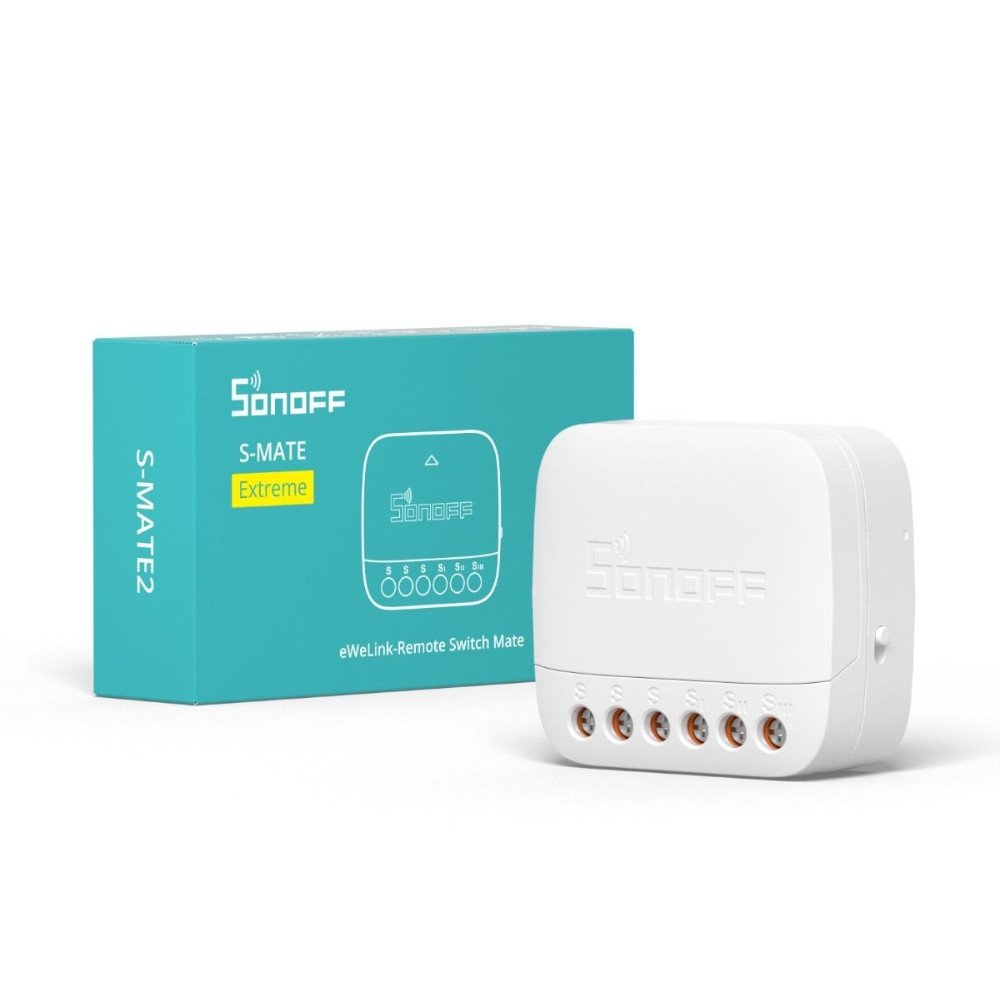 Sonoff S-MATE Extreme (S-MATE2) ar eWeLink-Remote (Bluetooth) saderigs bezvadu sledza modulis