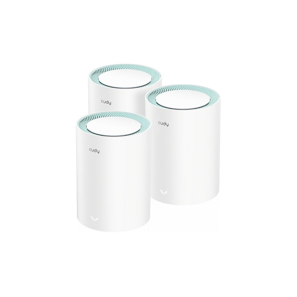 KOKO KODIN WI-FI-JARJESTELMA MESH M1300 (3-PACK) 2,4 GHz, 5 GHz, 300 Mbps + 867 Mbps CUDY