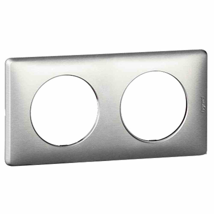 Legrand Celiane 2-Gang Titanium Wall Plate