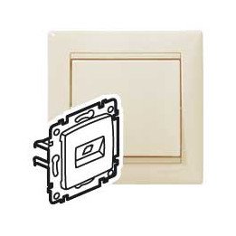 Информационная розетка Valena 2xRJ45 Cat.6 слоновая кость