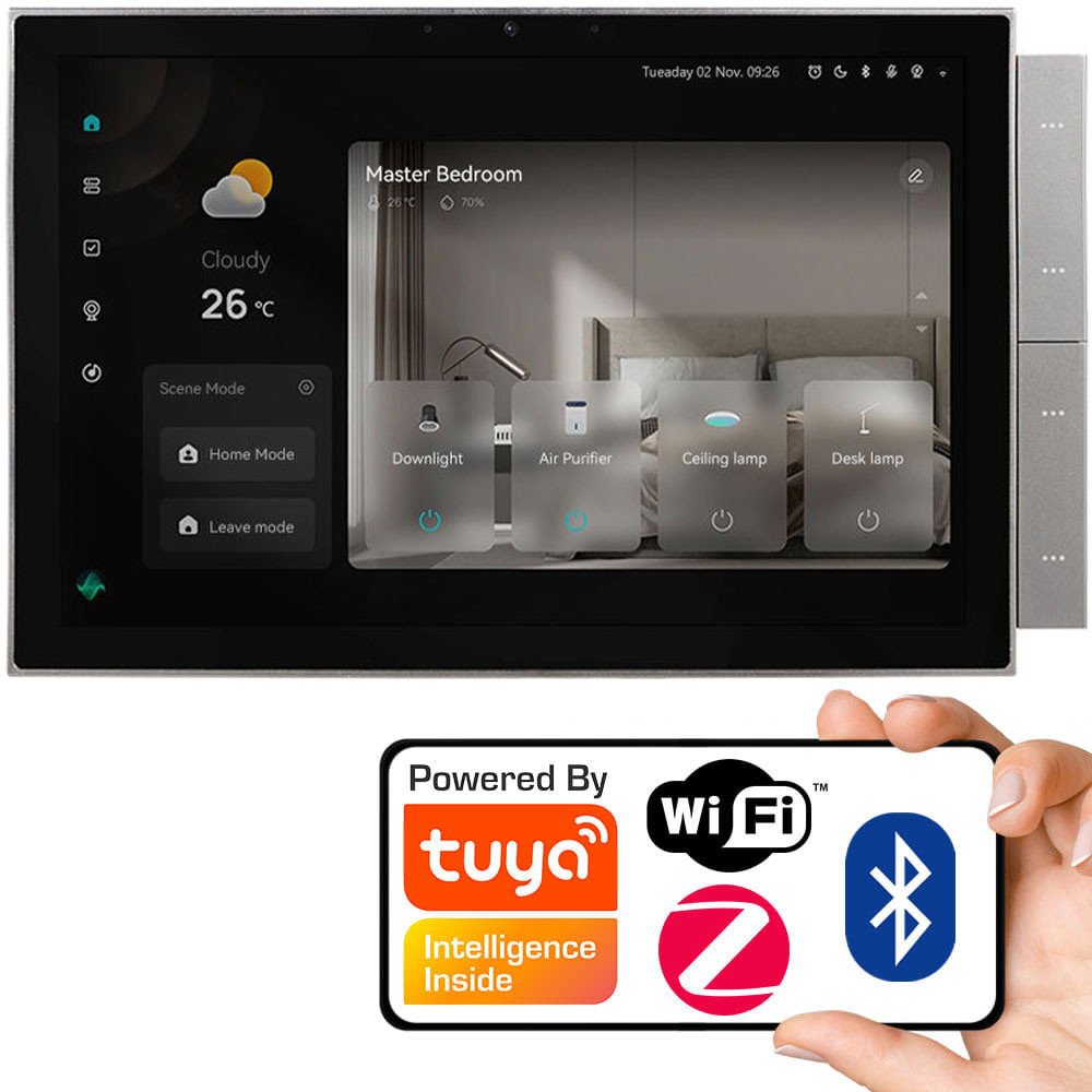 10" kosketuspaneelin portin ohjaus Spotify Alexa BT WiFi ZigBee TUYA
