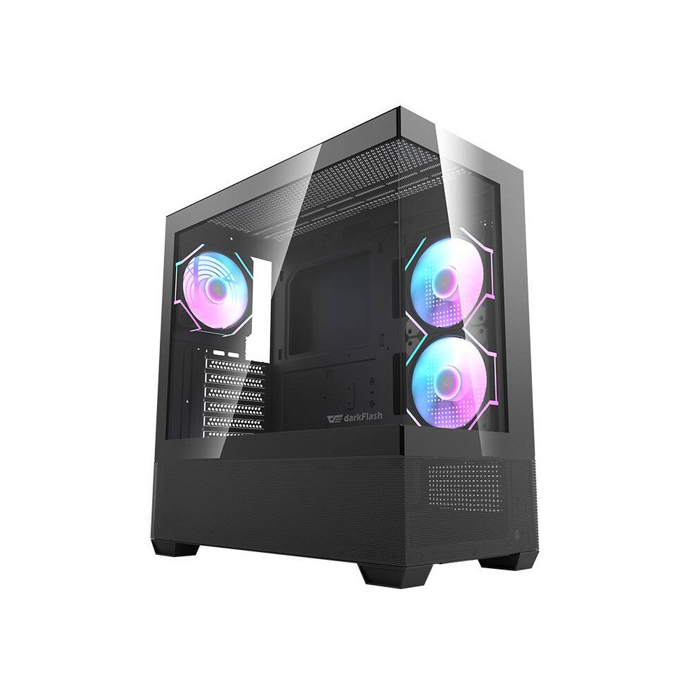 Darkflash DS900 AIR datora korpuss (melns) + 6 ARGB ventilatori