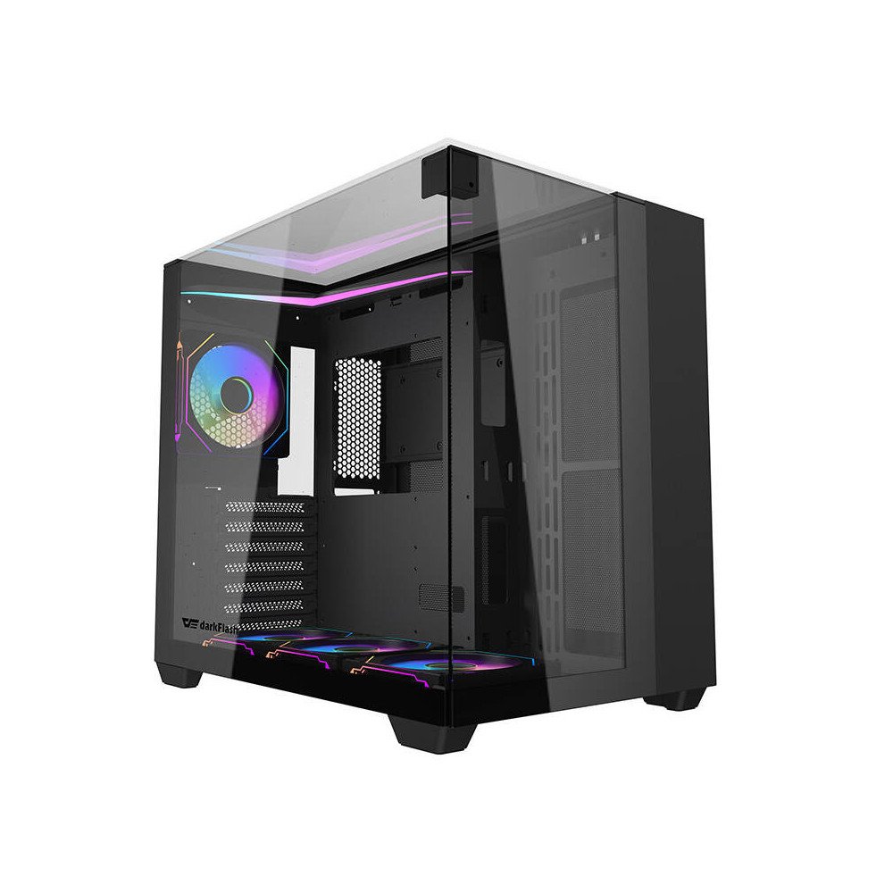 Darkflash TH285 computer case (black) + 4 fans