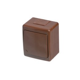 BETA two gand switch surface brown IP44