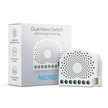 Aeotec Dual Nano Switch koos voimsuse mootmisega