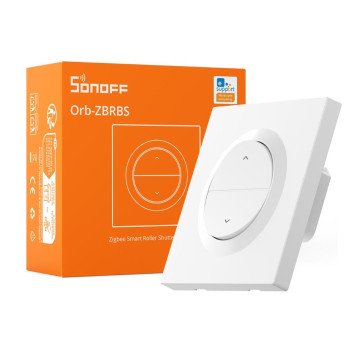 SONOFF Orb-ZBRBS Smart Roller Shutter Sieninis jungiklis Mini reles modulis + sieninis jungiklis, Zigbee, baltas (MINI-ZBRBS-E)