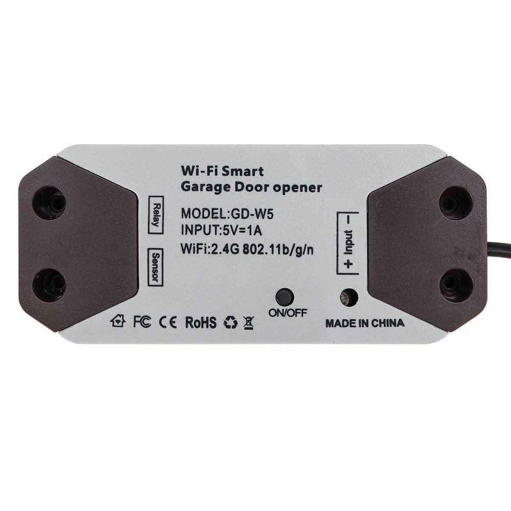 SmartWise garazas durvju/vartu viedais kontrolieris (R2) ar statusa sensoru, Wi-Fi