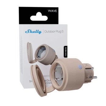 Shelly Wave Outdoor Plug S LR energijos suvartojimo stebejimo lizdas, Z-Wave