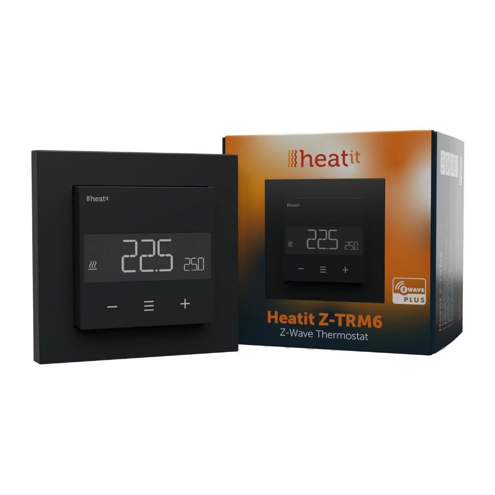 HeatIt Z-TRM6 termostatas Z-Wave 800 serija (matine juoda)