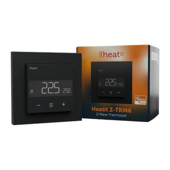 HeatIt Z-TRM6 termostats Z-Wave 800. serija (mateti melns)