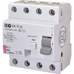 УЗО EFI-4 AC 40A/0,5 (10кА)