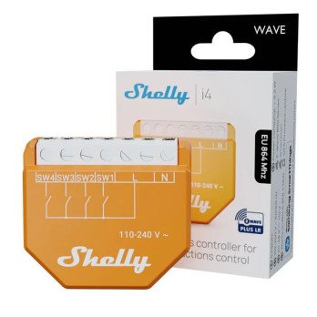 Shelly WAVE i4 wireless switch input / scene controller - EU Long range version