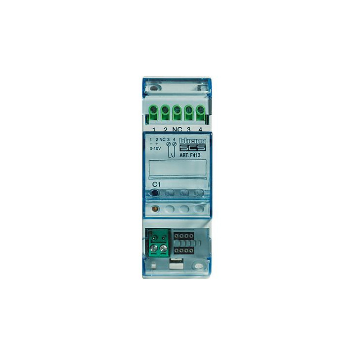 1 väljundi dimmer luminofoorlampide või LED-i jaoks 1 kuni 10 V sisendiga.