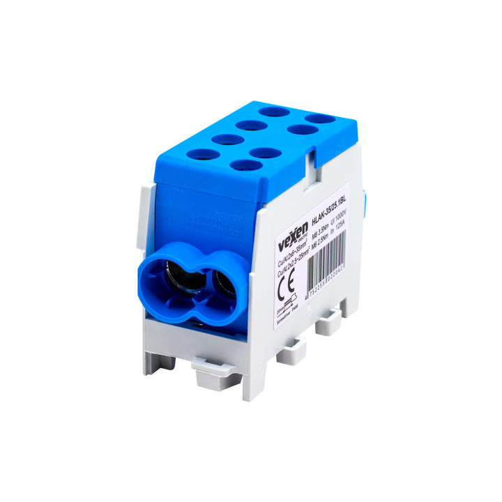 HLAK gnybtas Al/CU 2x35-2x25mm - mėlynas