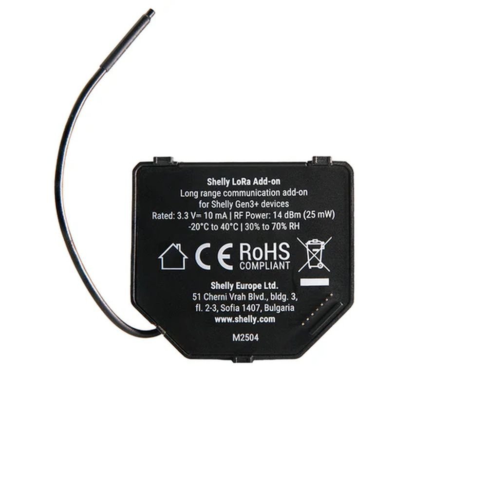 Shelly LoRa Add-on - long range communication add-on module