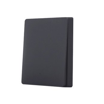 SmartWise BRFB1, a 1-button wireless RF wall switch, with black front panel