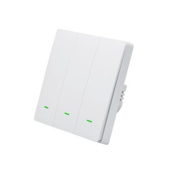 SmartWise B63 UNI Wi-Fi + eWeLink-Remote, 3-osainen alykas seinakytkin, universaali johdotus, fyysinen painike, valkoinen