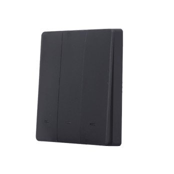 SmartWise BEREM3 Bluetooth (eWeLink-Remote) belaidis jungiklis su 3 mygtukais, juodas mygtuko priekinis skydelis