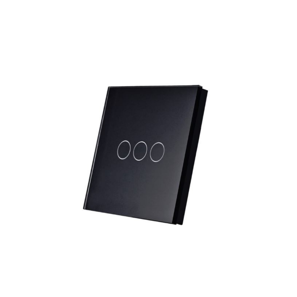 SmartWise TEREM3B Bluetooth (eWeLink-Remote) wireless touch switch, black, 3 button