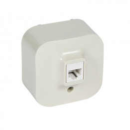 RJ 45 lizdas Forix - montavimas ant paviršiaus - IP 2X - UTP kat. 5e - dramblio kaulas