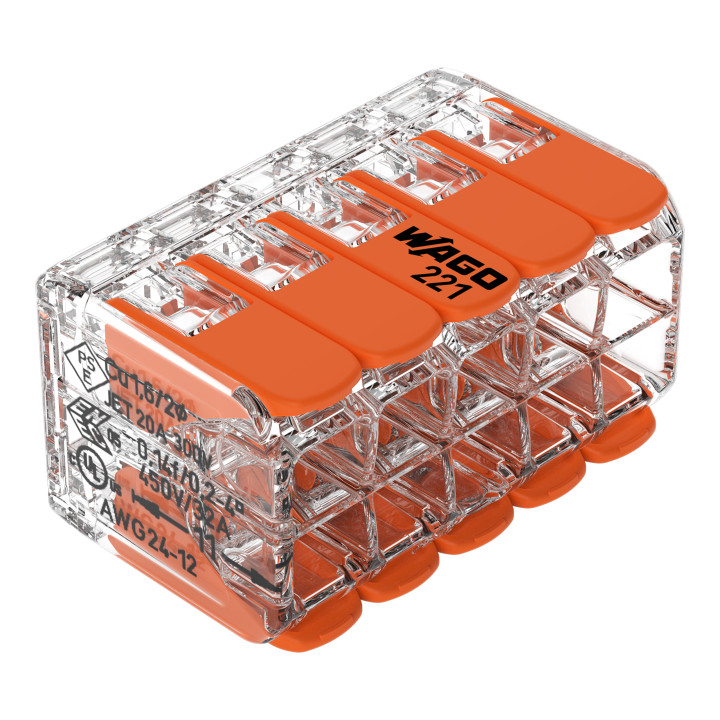 WAGO 221 klemme 10-vadu 32A 0.2-4mm²