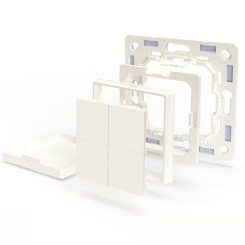 Shelly BLU Wall Switch 4 wireless switch + adapter for Gira / Merten mounting frames