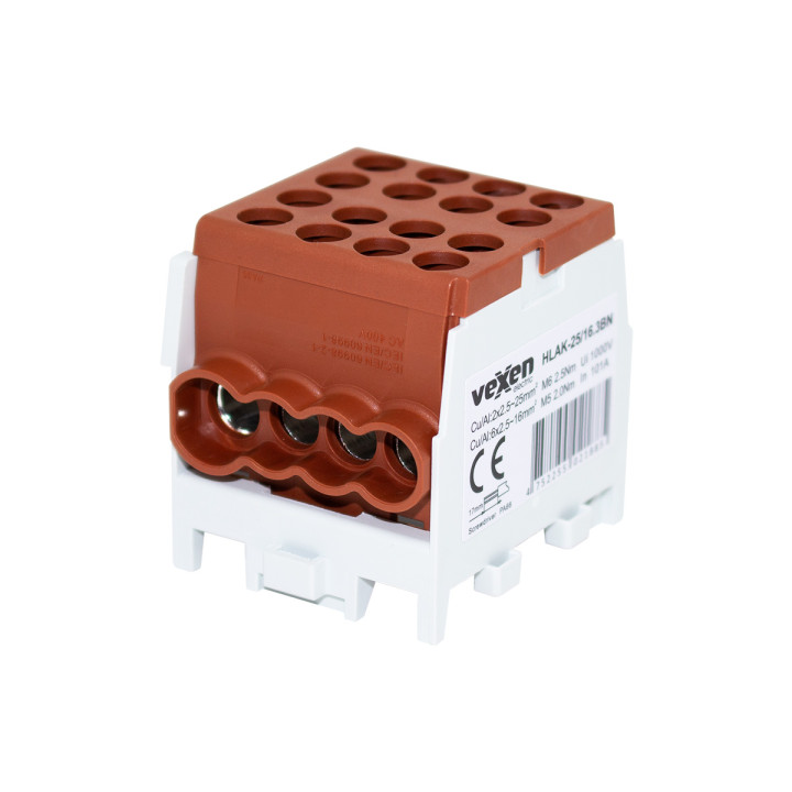 HLAK klemm Al/CU 2x25-6x16mm - pruun