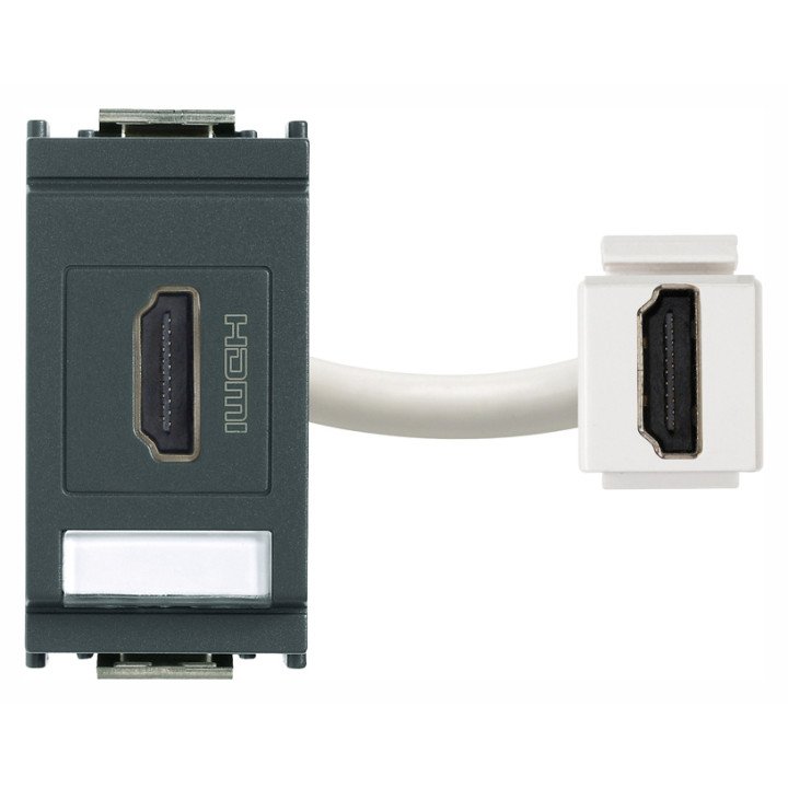 HDMI 2.1b socket connector grey