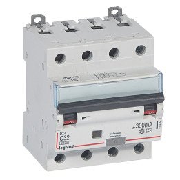 RCBO - DX 6000 -10 kA -4P-400 V -32 A -300 mA -A type