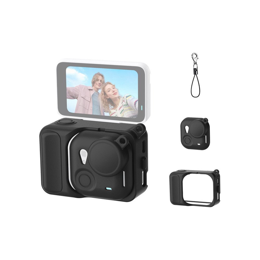 Silikoninis apsauginis deklas Puluz, skirtas Insta360 Go Ultra (juodas)