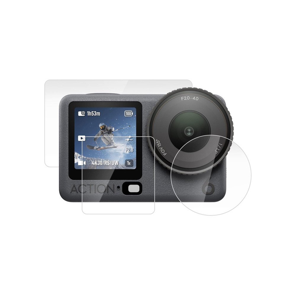 Puluz grudinto stiklo rinkinys DJI Osmo Action 6 (3 vnt.).