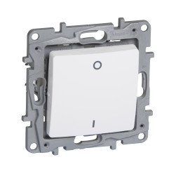 Double-pole switch Niloe - 1-gang - 16 A - 250 V - automatic terminals - white