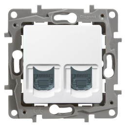 DOUBLE RJ45 CAT 6 UTP VALGE