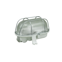 OWAL 60 luminaire with metal grid white E27 60W IP44