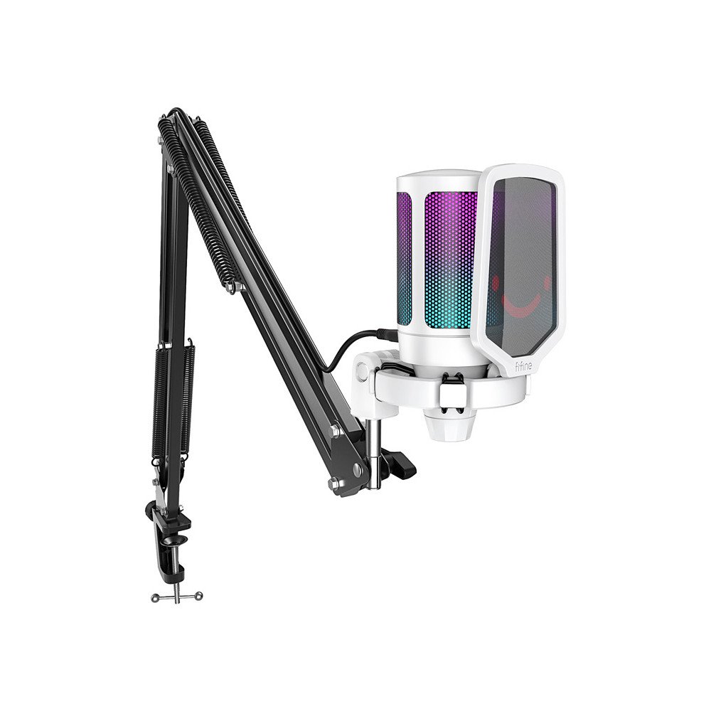 Fifine A6TW tripod gaming microphone (white)