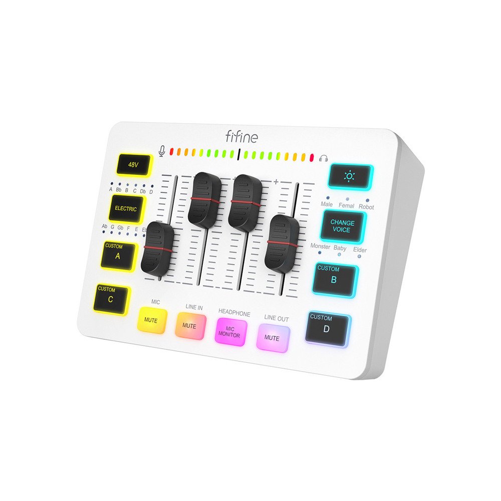 Fifine SC3W audio mixer (white)