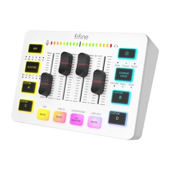 Fifine SC3W audio mixer (white)