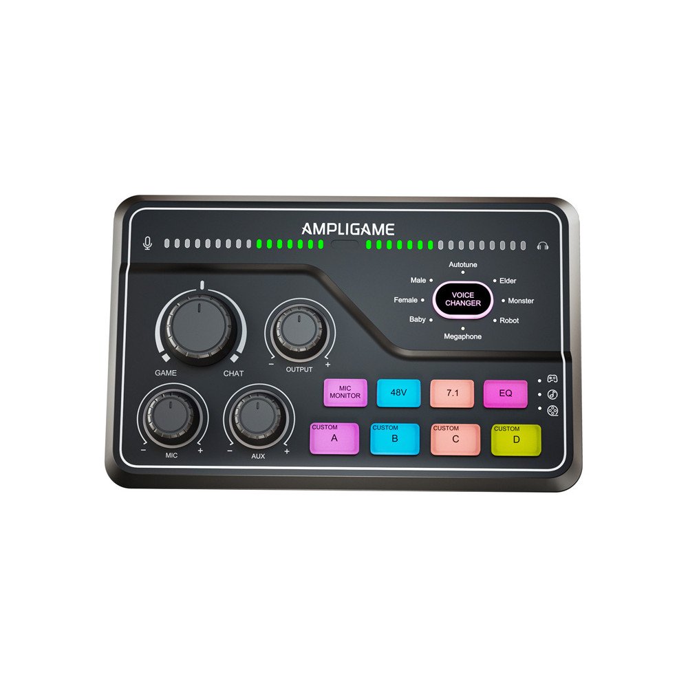 Fifine SC8 RGB gaming mixer (black)