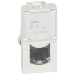 RJ 45 lizdas Mosaic Cat. 5e UTP - 1 modulis - baltas