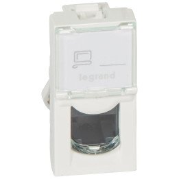RJ 45 socket Mosaic Cat. 5e UTP - 1 module - white