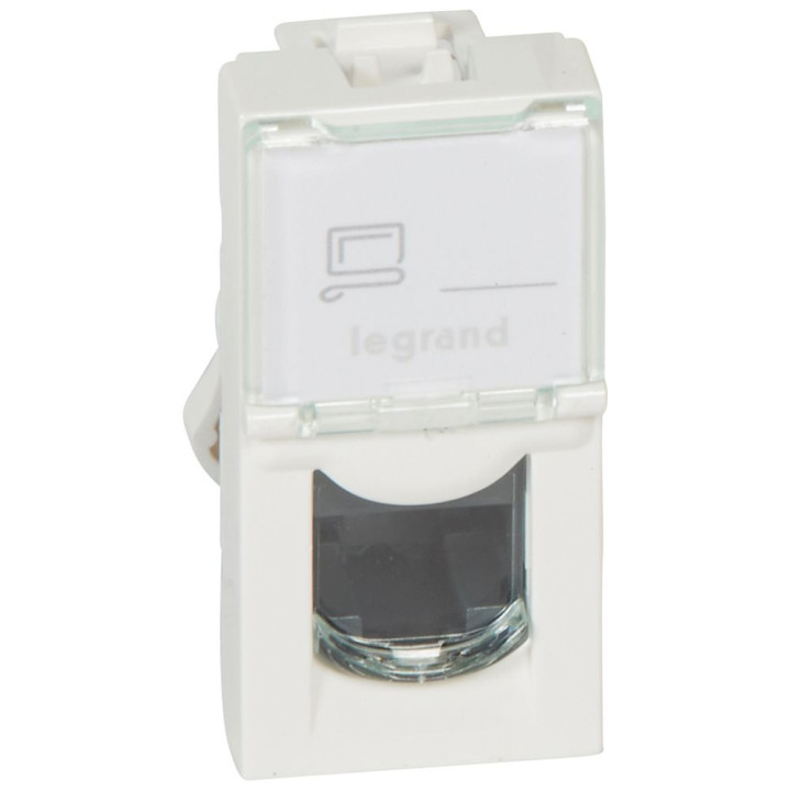 RJ 45 socket Mosaic Cat. 5e UTP - 1 module - white