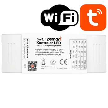5-in-1 LED Controller Dim CCT RGB RGBW RGBCCT 5-24V 15A PX Series WiFi Tuya