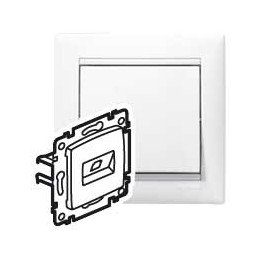 Розетка RJ45 Valena Cat.6, 2 выхода, слоновая кость