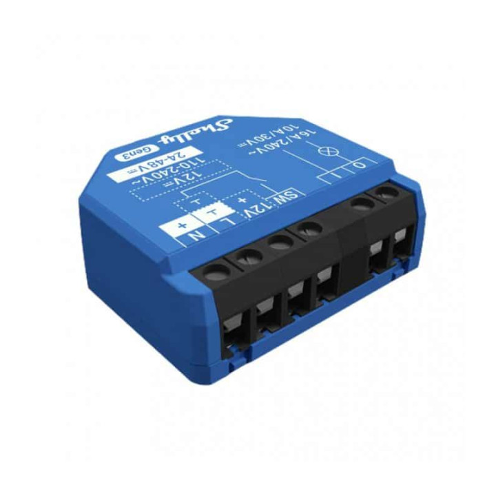 Shelly 1 Gen3 16A/240VAC Wi-Fi, Bluetooth, smart switch